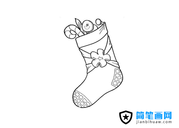 圣誕襪簡筆畫圖片