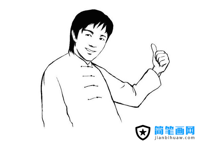 功夫周星馳簡筆畫圖片