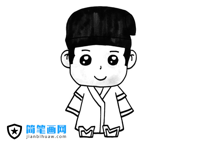 古代人物形象簡筆畫圖片