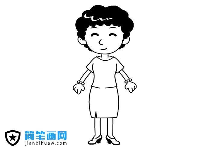 媽媽簡筆畫圖片